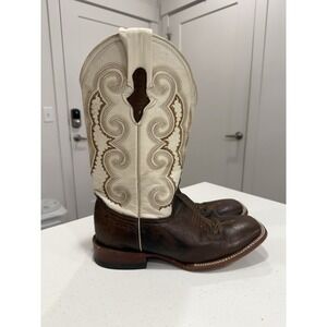 Ferrini Men's Cowboy Boots Ostrich Vamp GOAT Shaft Size 8 1/2